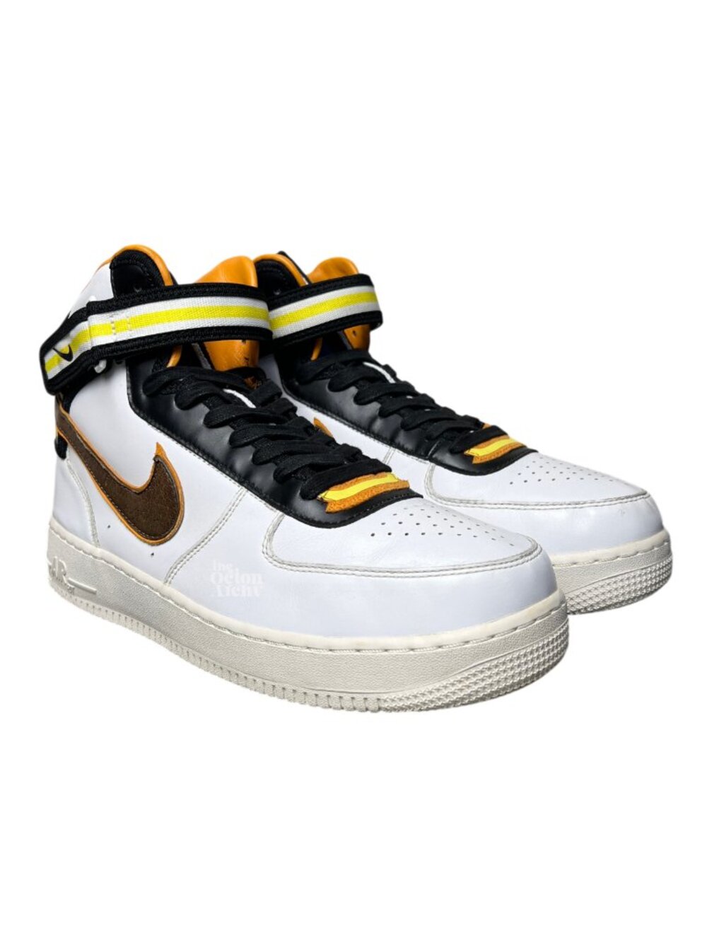 Size 12 Riccardo Tisci x Nike Air Force 1 Mid SP White Baroque Brown 677130-120